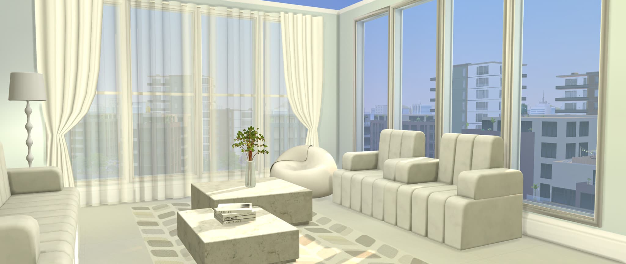Галерея мода Набор для гостиной Soft City Luxe Living Set #2
